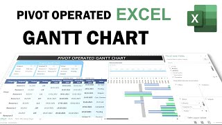 Excel Gantt Chart with Pivot Table V006 [upl. by Nahgam]