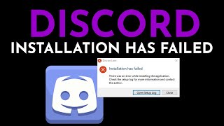 Discord Installation Has Failed Error 2021  How to Fix Discord Installation Has Failed [upl. by Aramahs]