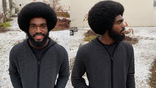 Perfect 4C Afro and Beard Tutorial [upl. by Ambler850]