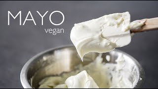 THICK vegan Mayo Recipe made from CHICKPEAS aquafaba [upl. by Carpet]