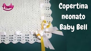 TUTORIAL Copertina neonato Baby Bell uncinetto facile [upl. by Amiarom702]