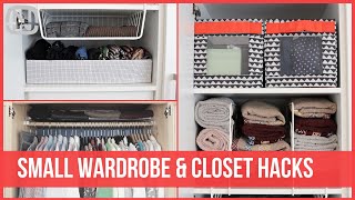 How to fit everything in a small wardrobe or closet  OrgaNatic [upl. by Ahseet]