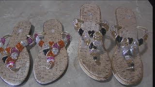 COMO HACER SANDALIAS O HUARACHES DE PEDRERIA by ANGY [upl. by Nnaid]