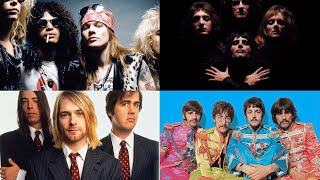 Top 100 Greatest Rock Bands Of All Time [upl. by Attej]