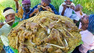 BIRYANI  MUTTON LEG BIRYANI  Mutton Chops Mutton Leg Piece Biryani Recipe Cooking in Village [upl. by Adeehsar]