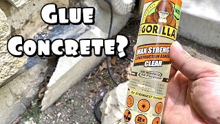 Can I Glue Concrete With Gorilla Construction Adhesive [upl. by Rabi]