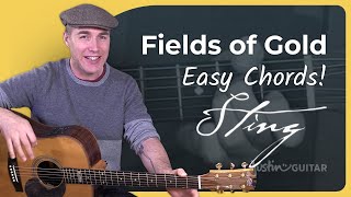 How to play Fields Of Gold by Sting  Easy Guitar [upl. by Jenei725]