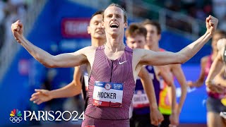 Cole Hocker SMASHES US Trials 1500m record advance to Olympics  NBC Sports [upl. by Hayilaa]