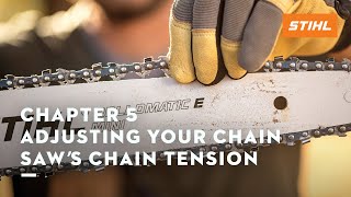 Chapter 5 Adjusting Your Chain Saw’s Chain Tension  STIHL Tutorial [upl. by Deraj]