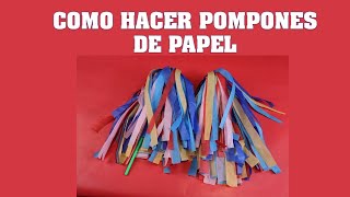 COMO HACER POMPONES DE PAPEL FACILMENTE [upl. by Hiro]