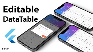 Flutter Tutorial  Editable DataTable amp Edit Rows [upl. by Eslek]