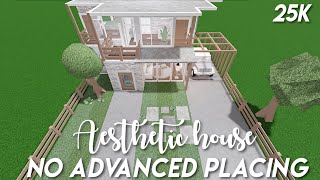 25k no advanced placing aesthetic house  Bloxburg speedbuild [upl. by Eveline611]