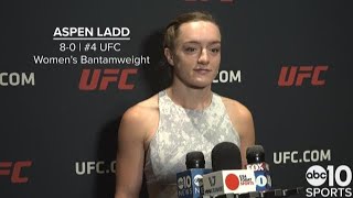 Aspen Ladd prepares for UFC Fight Night in Sacramento vs Germaine de Randamie  FULL INTERVIEW [upl. by Aehtrod]