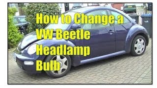 VW Beetle Headlight Bulb Change Simple Easy Steps [upl. by Stormie887]