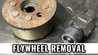 HOW TO Dirt Bike Flywheel Removal [upl. by Aihsat443]