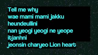 SNSD  Lion Heart Romanization Lyrics [upl. by Arlene342]