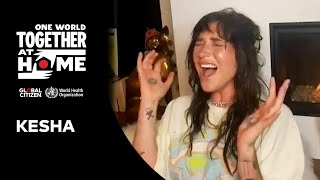 Kesha performs quotPrayingquot  One World Together at Home [upl. by Sauveur664]