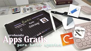 Probando apps GRATIS para hacer apuntes📝  iPad [upl. by Llebasi]