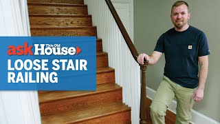 How to Tighten a Loose Newel Post  Ask This Old House [upl. by Cahilly310]