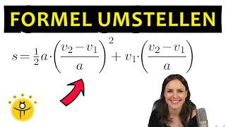 Physikalische FORMEL UMSTELLEN – schwierige Gleichung nach Variablen auflösen Physik [upl. by Euqram]