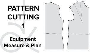 Pattern Cutting  Flat Pattern Drafting the Bodice Block part 1 [upl. by Ella]