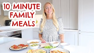 10 MINUTE FAMILY MEALS THAT YOULL LOVE 😋 5 FAST DINNER IDEAS  Emily Norris [upl. by Ennahs]