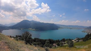 4K Lake Aegerisee summer Zug SWITZERLAND アルプス山脈 [upl. by Buskus119]