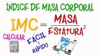 🍎 Calcular IMC o Índice de Masa Corporal Fácil y Rápido  Biología   Química [upl. by Aimak]