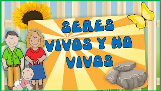 ✅ Los SERES VIVOS 🌱 y NO VIVOS 🌞inertes para niños [upl. by Essyla450]