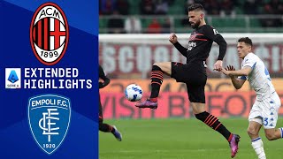 AC Milan vs Empoli Extended Highlights  Serie A  CBS Sports Golazo [upl. by Nahor95]