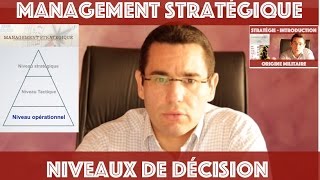 Management stratégique 3  Niveaux de décision [upl. by Alitta371]