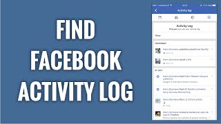 Where To Find Activity Log On Facebook App [upl. by Tri989]