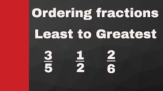 Ordering fractions from least to greatest [upl. by Odnesor]