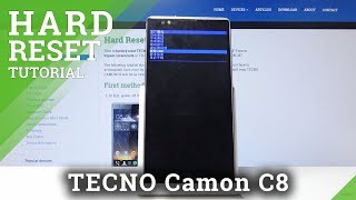 How to Hard Reset TECNO Camon C8  Wipe Data by Factory Mode [upl. by Pulchi311]