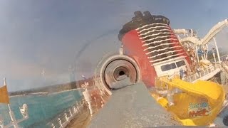 Disney Fantasy AquaDuck POV water coaster at Castaway Cay [upl. by Yarrum]