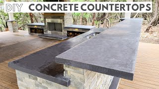 Concrete Countertops How to Pour In Place  Outdoor Kitchen Part 6 [upl. by Redford508]