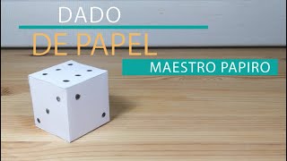 COMO HACER UN DADO DE PAPEL [upl. by Niuqram]