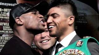 Floyd Mayweather Jr vs Victor Ortiz Final Press Conference FightFancom [upl. by Anerrol]