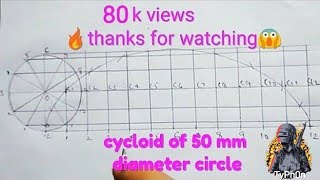 Cycloid of 50mm diameter circle [upl. by Irtimd]