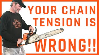 CORRECT WAY To Adjust The Chain Tension On Your Chainsaw [upl. by Ursulina]