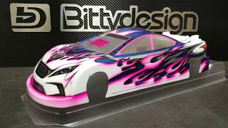 Bittydesign Liquid Mask  How to paint Marc Rheinards Replica bodyshell [upl. by Alracal239]