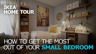 Small Bedroom Storage Solutions  IKEA Home Tour [upl. by Salene824]