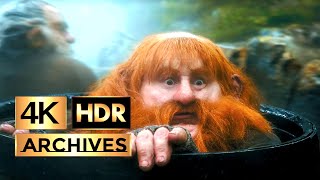 The Hobbit  The Desolation of Smaug ● Part 1 of 2 ● Barrel Escape Scene  HDR – 4K – 51 [upl. by Annayi]