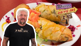 Guy Fieri Eats Soul Food at Merts Heart amp Soul in NC  Diners DriveIns and Dives  Food Network [upl. by Pawsner406]