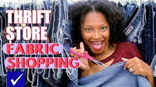 How To Shop for Fabric at a Thrift Store and Deconstruct Clothes for Upcycling [upl. by Okier606]