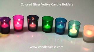 Colored Glass Votive Candle Holders [upl. by Krischer842]