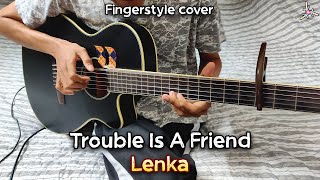 Lenka  Trouble Is A Friend  Fingerstyle cover  Drum  Faiz Fezz [upl. by Skrap]