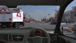 Hazard perception test scenario of car waiting to turn right [upl. by Notxap]