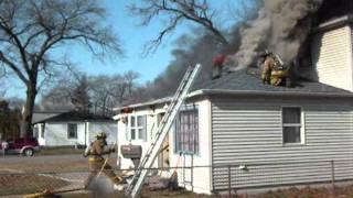 Flashover Or Backdraft Occurs While Crews Are In A Working House Fire In New Chicago [upl. by Pantia875]