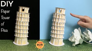 DIY LEANING TOWER OF PISA I EASY DIY SCHOOL PROJECT PAPER CRAFT [upl. by Lraep]